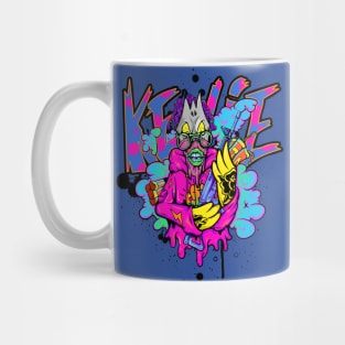 Dope masked off Slluks character is ready for war illustration Mug